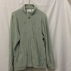 Velour jacket zip up